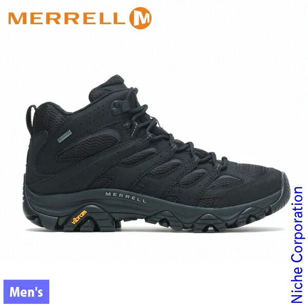 メレル モアブ 3 シンセティック ミッド ゴアテックス メンズ トリプルブラック J 500249 26.5 cm