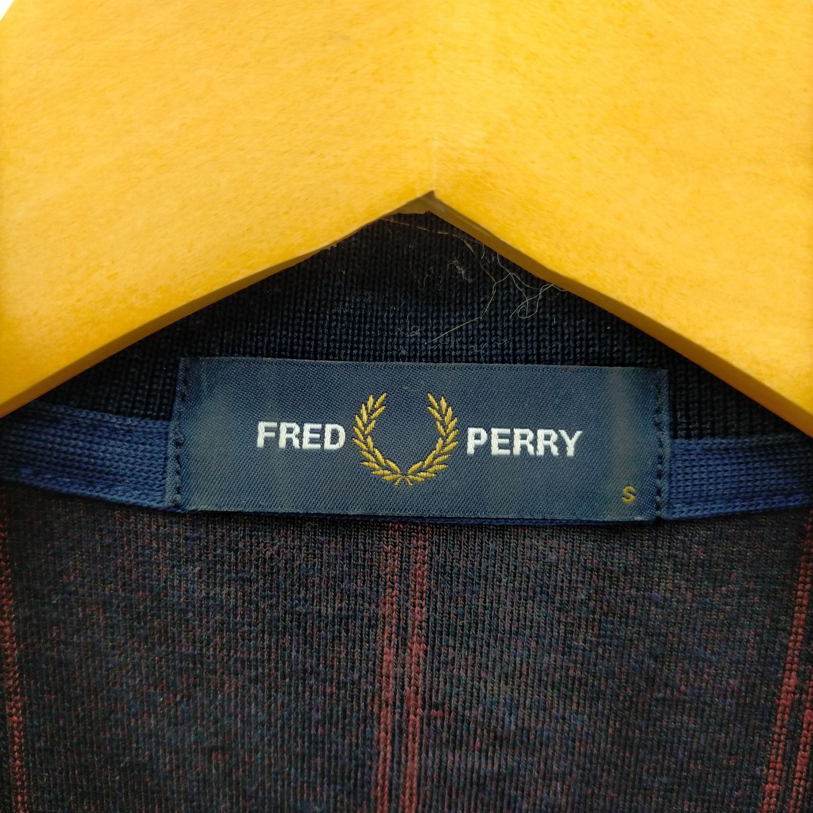 フレッドペリー FRED PERRY ストライプベロア長袖ポロシャツ メンズ JPN：S