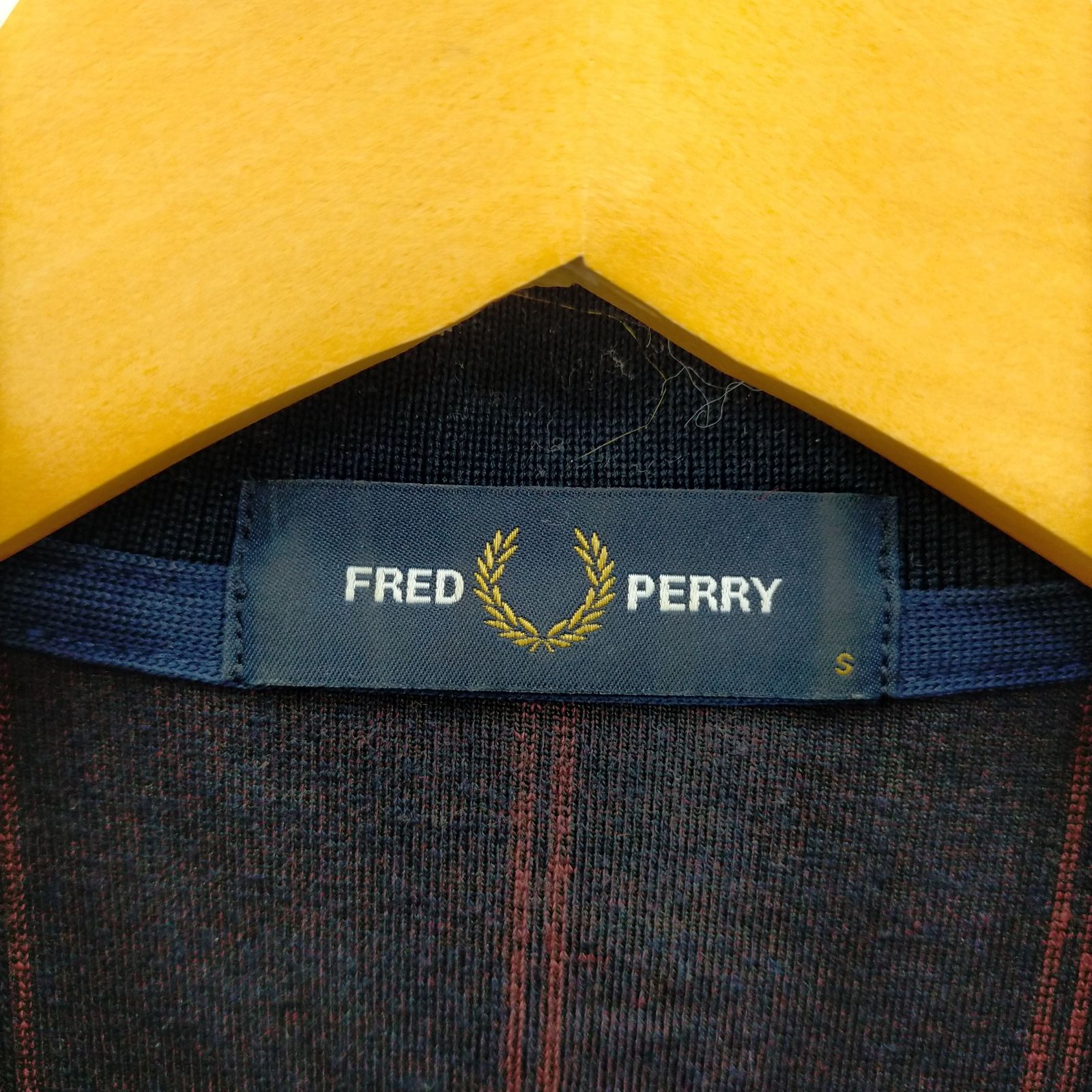 フレッドペリー FRED PERRY ストライプベロア長袖ポロシャツ メンズ 