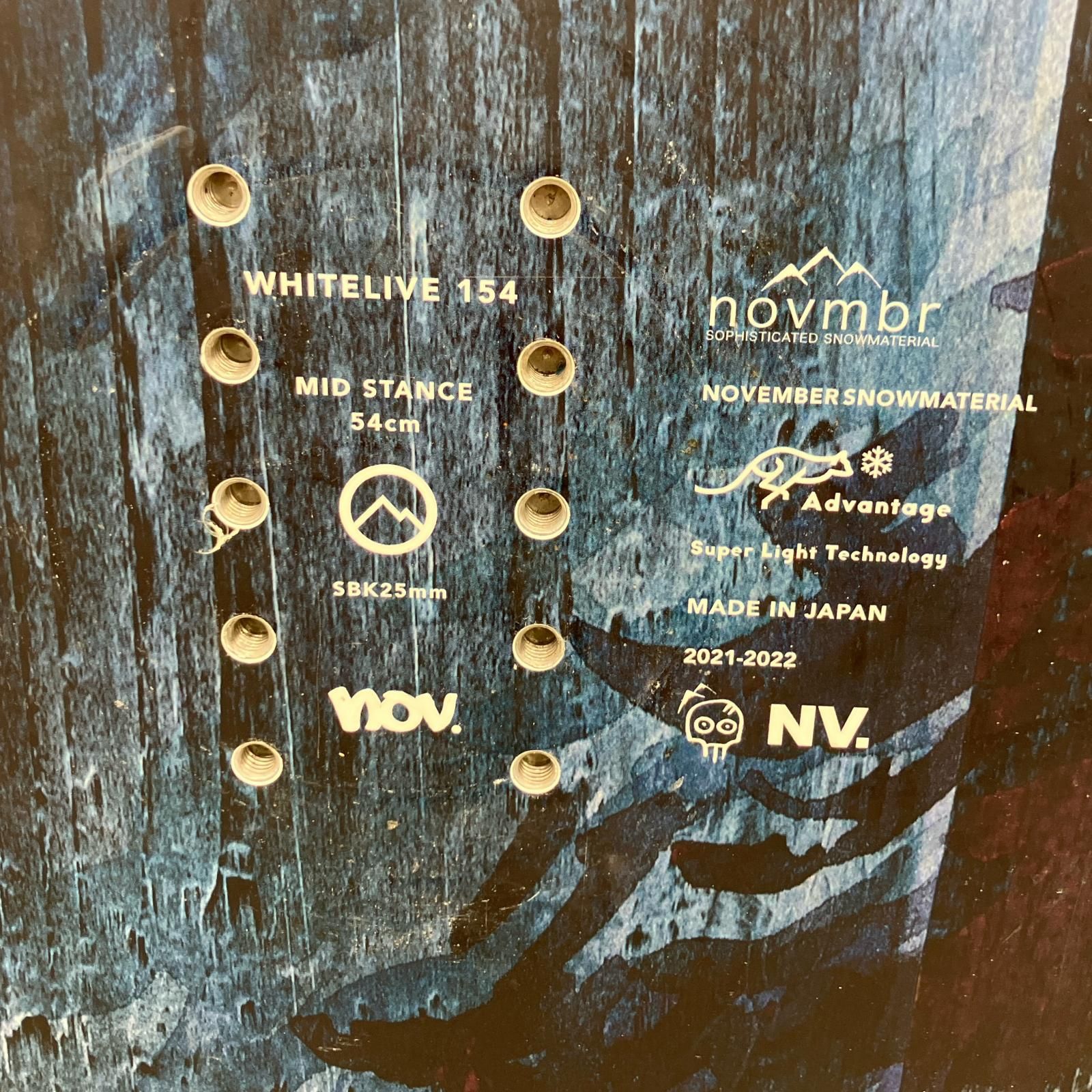 NOVMBR WHITELIVE 158 オールマウンテンボード ノーベンバーホワイト