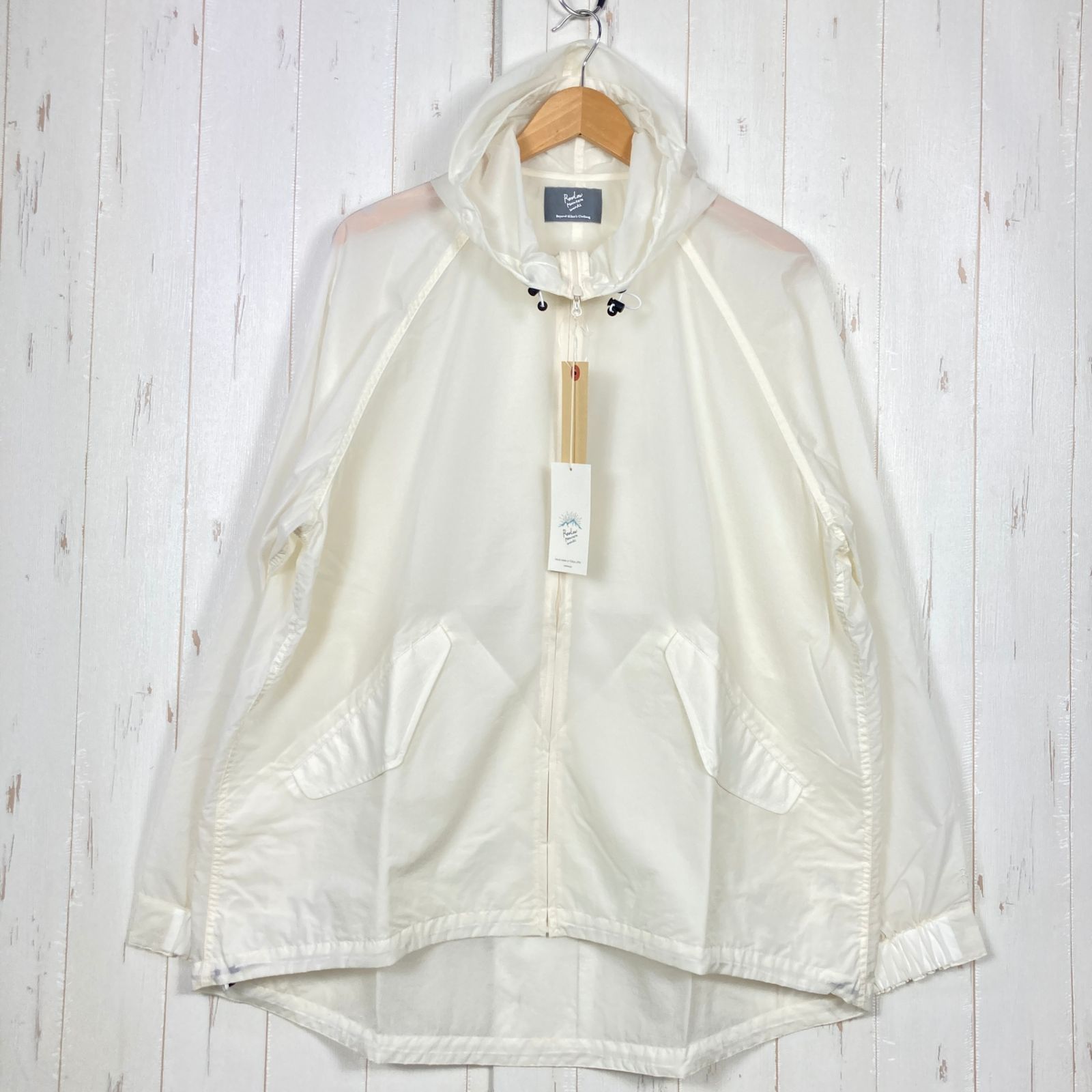 Unisex 2 アイボリー系 Rawlow Mountain Works ロウロウマウンテンワークス ドリズラーフーディー Drizzler Hoodie Ecru ナイロン ウェア トップス アウター ジャケット ウィンドシェル