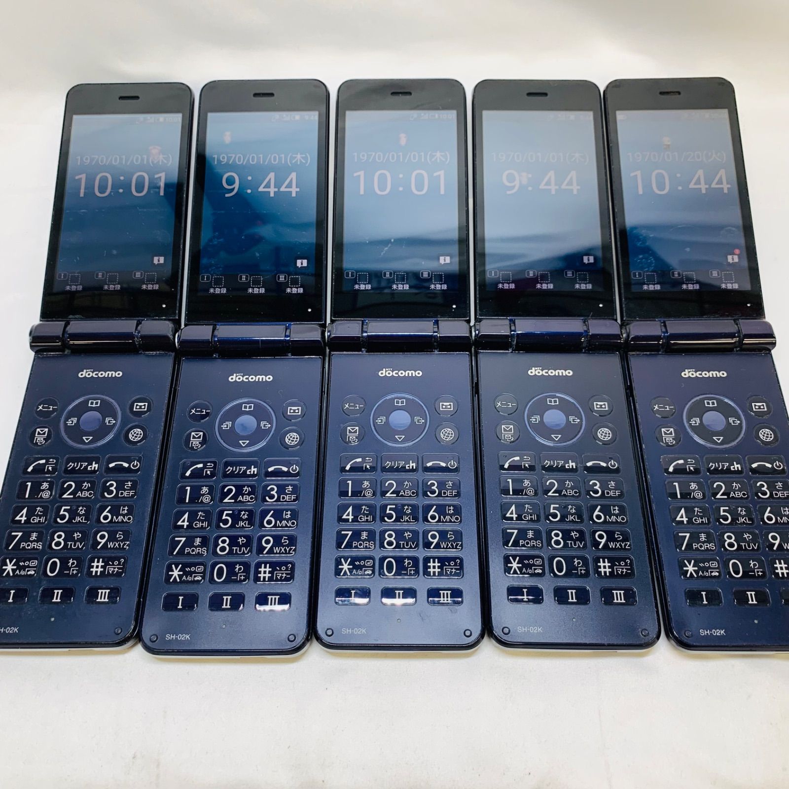 品 docomo AQUOSケータイ SH-02K ブラック ５台セット