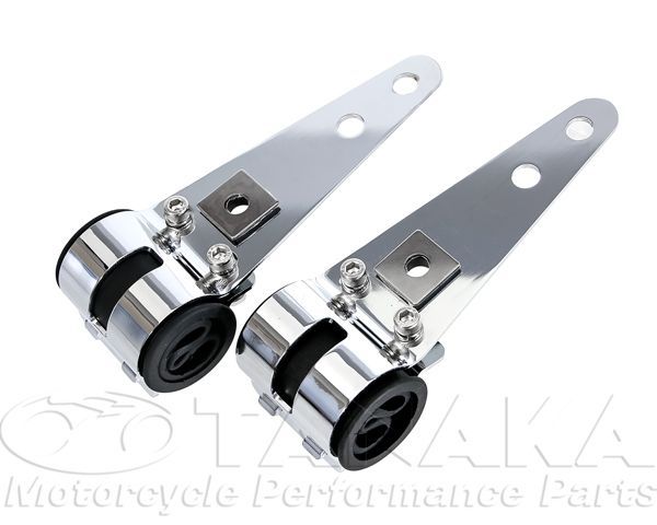 [ca1537]汎用　Φ27～39ヘッドライトステー　スチールメッキ