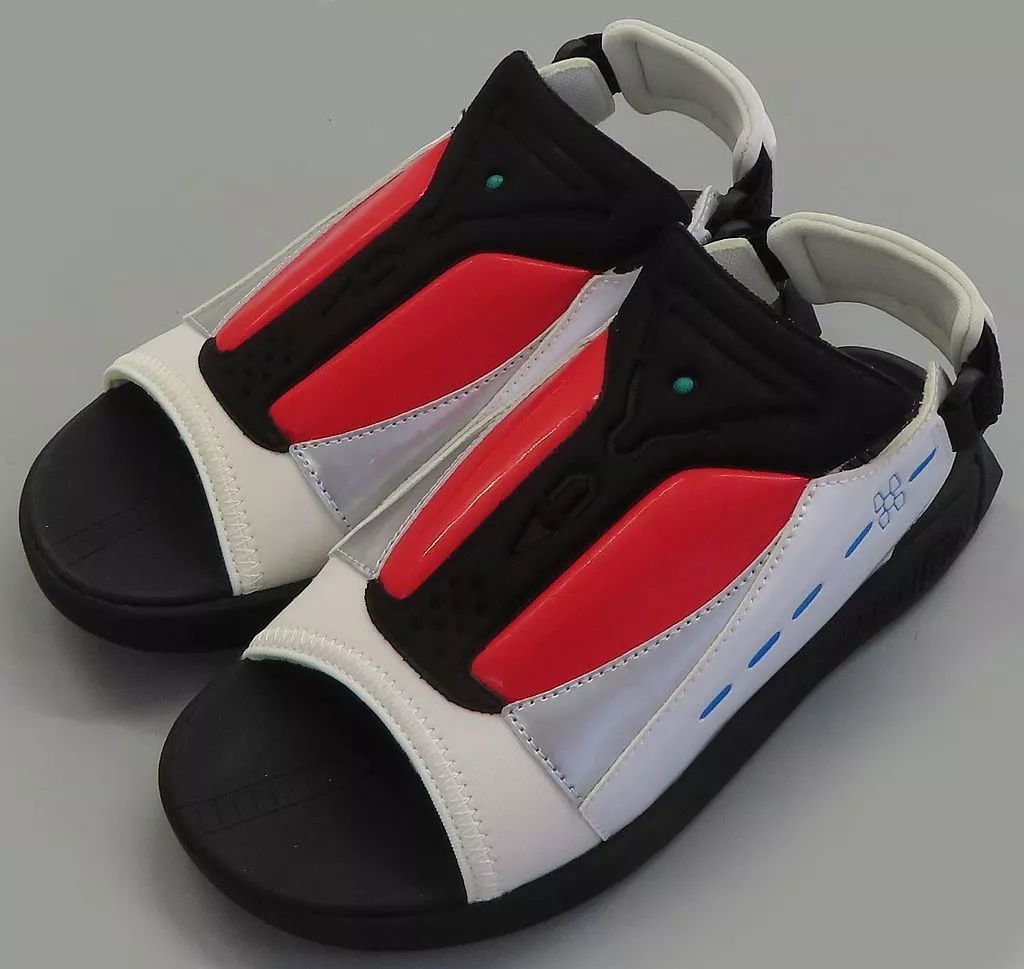 雑貨 デンライナーモチーフ サンダル レッド×ホワイト×ブラック Lサイズ 仮面ライダー電王 × HENSHIN by KAMEN RIDER