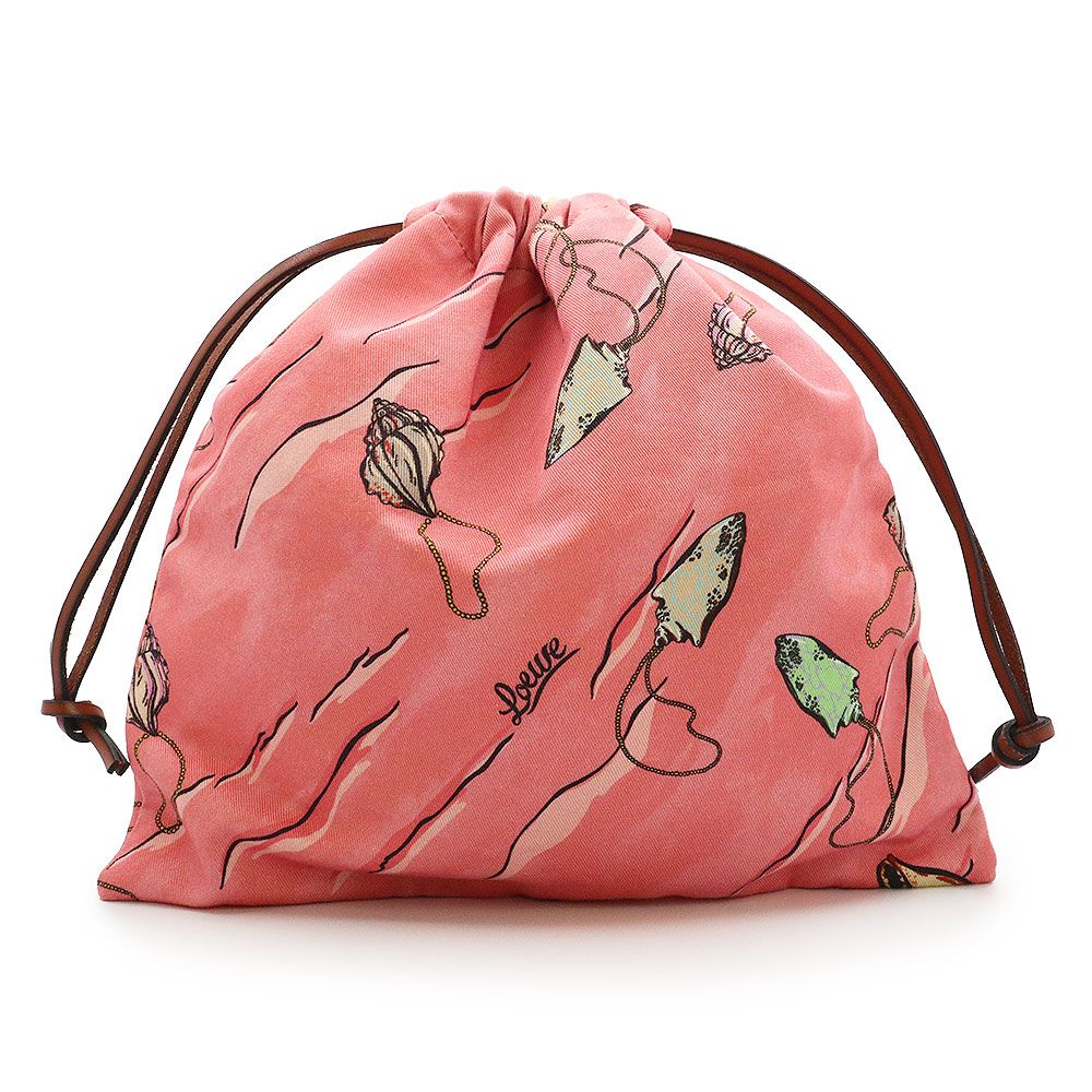 ロエベ パラウズ イビザ シェル 貝殻 ドロー ストリング ポーチ 巾着  