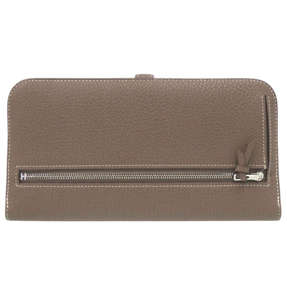極美品】HERMES エルメス ドゴンGM エトゥープ 長財布 □R刻印 正規品