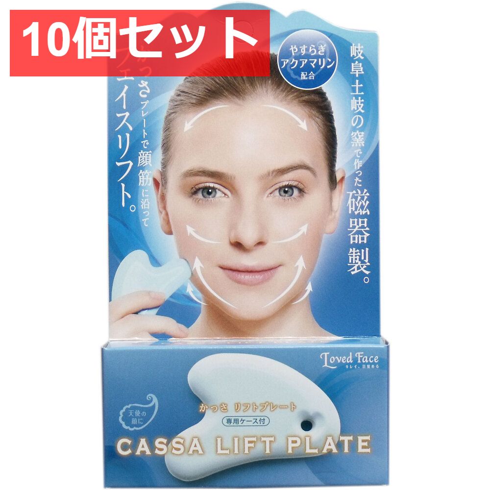 10個セット かっさ リフトプレート アクアマリン 専用ケース付