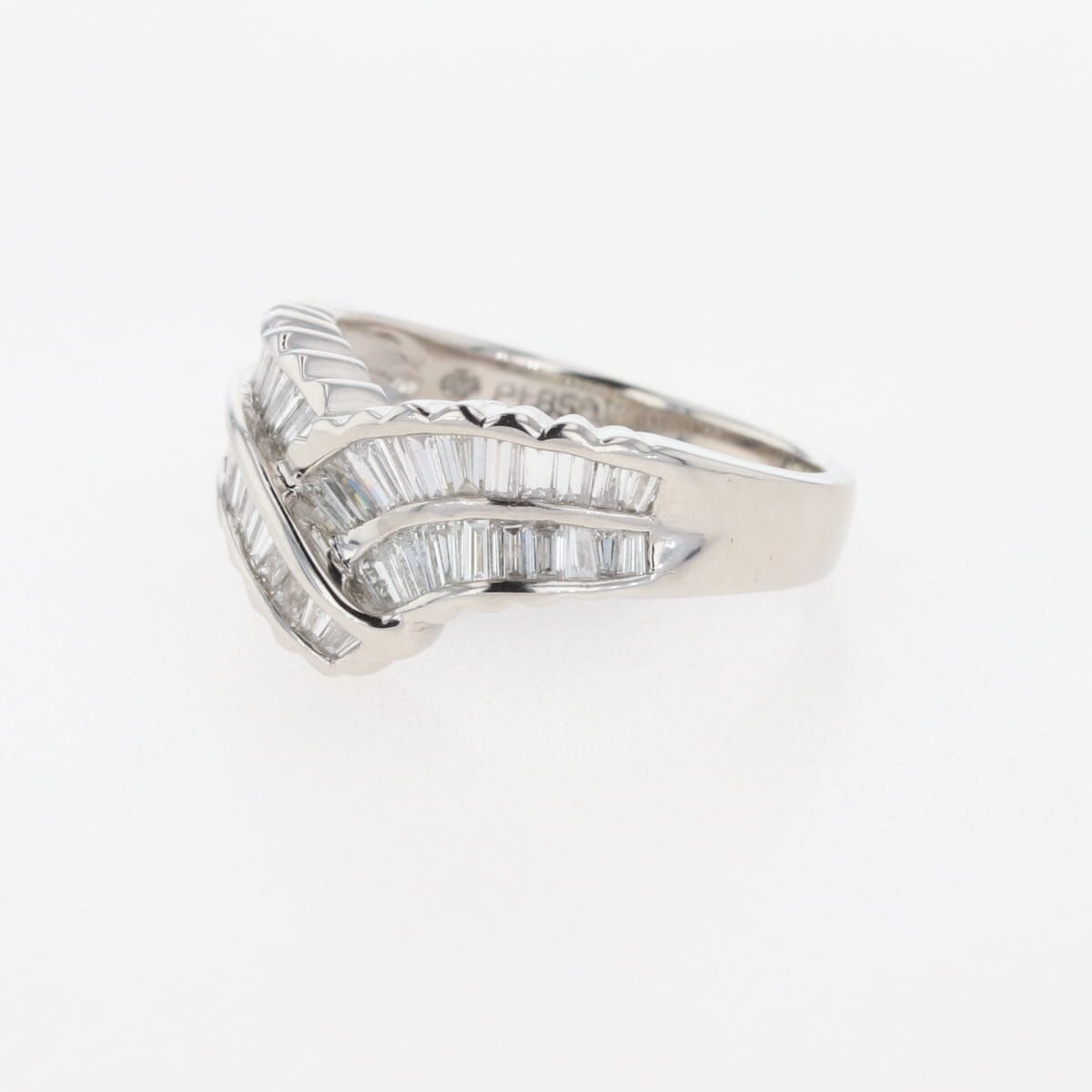 メレダイヤ デザインリング プラチナ 指輪 リング 11号 Pt850 ダイヤモンド レディース