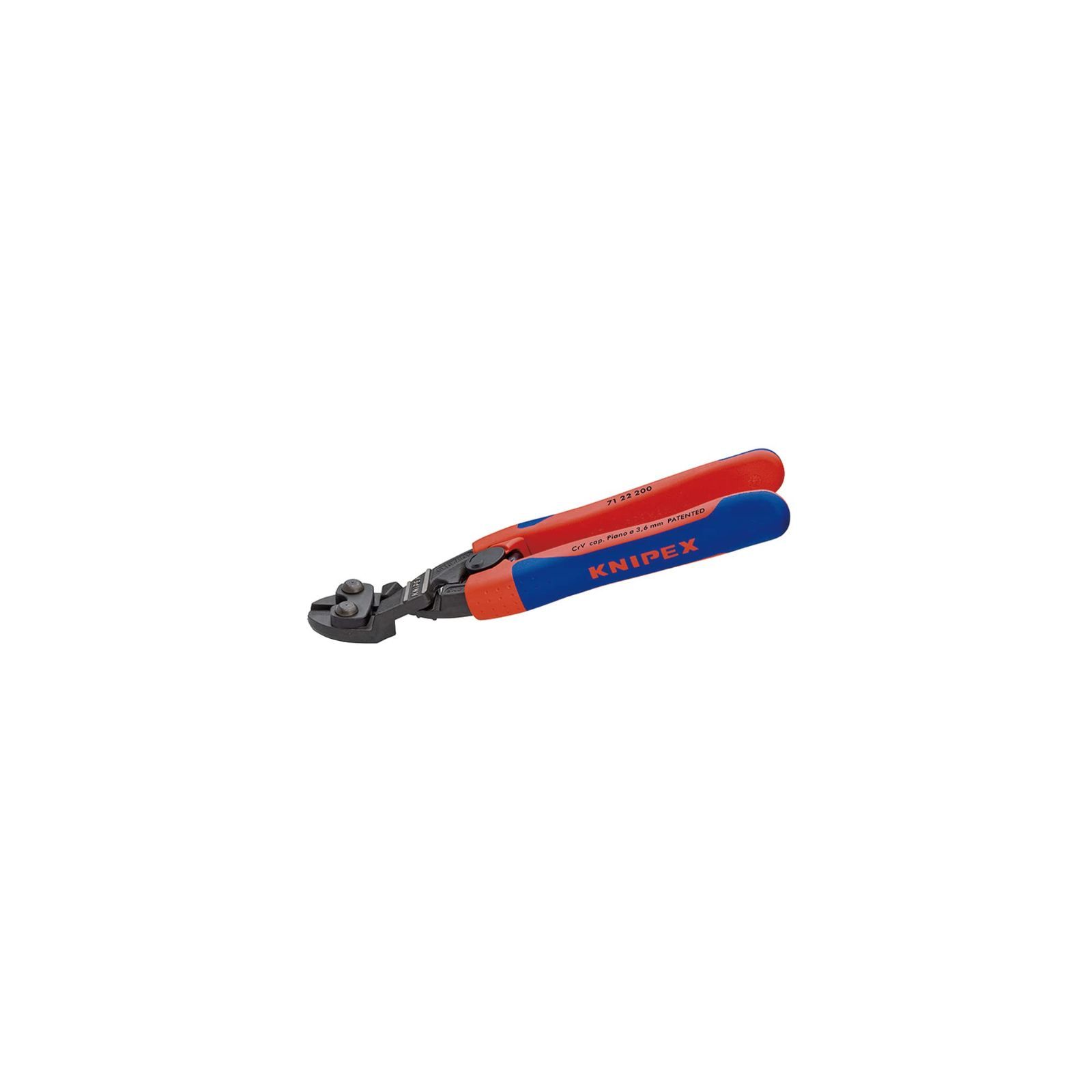 クニペックス KNIPEX 小型クリッパー ベントヘッド型 バネ付き 7122-200
