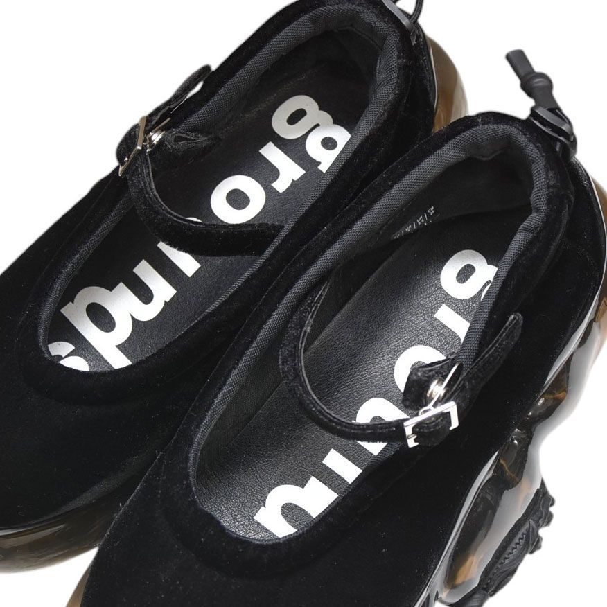 grounds グラウンズ MOOPIE PUMPS BLACK VELVET ムーピー パンプス