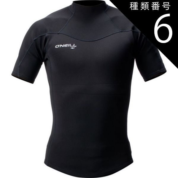種類6：ブラック/ブラック/XL 【O'NEILL/オニール】スーパーフリーク メンズ ショートスリーブタッパー WF-9080 1.5ｍｍ×1mm ウェットスーツ ウエットスーツ