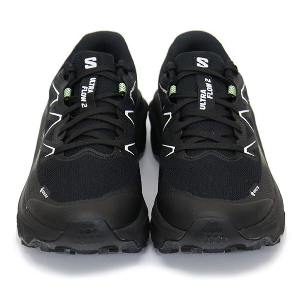 Salomon サロモン ULTRA FLOW 2 GORE-TEX 男性用トレイルランニングシューズ Black Patina Green SL 085 25.0 cm