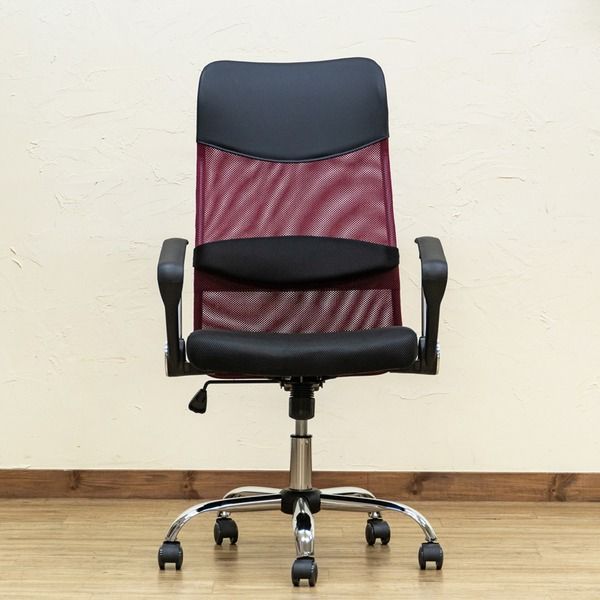 メッシュチェア ハイバック ワイン（WN) 組立品【】 節約