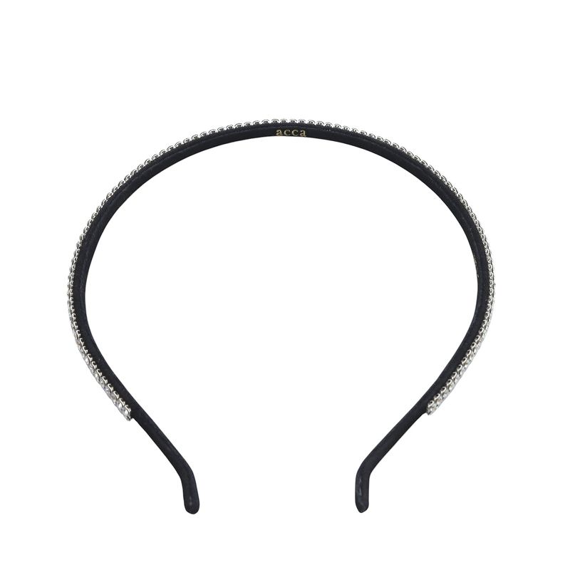 アッカ  カチューシャ ブラック 3連 ラインストーン ☆kabadato様 アッカ acca ラインストーン 3連 カチューシャ 黒 アッカ