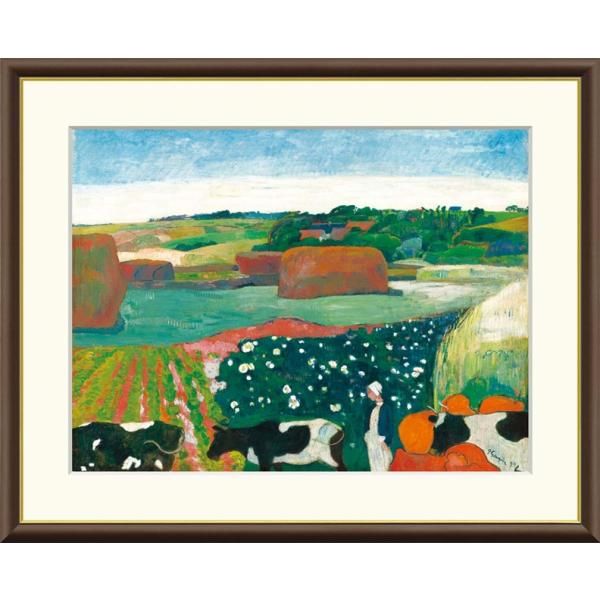 高精細デジタル額装版画 世界の名画 ゴーギャン 「 ブルターニュの