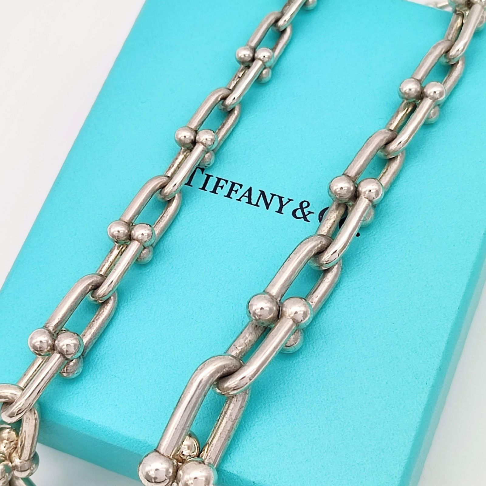 新品 ハードウェア ラージリンクネックレス 45㎝Tiffany - ネックレス