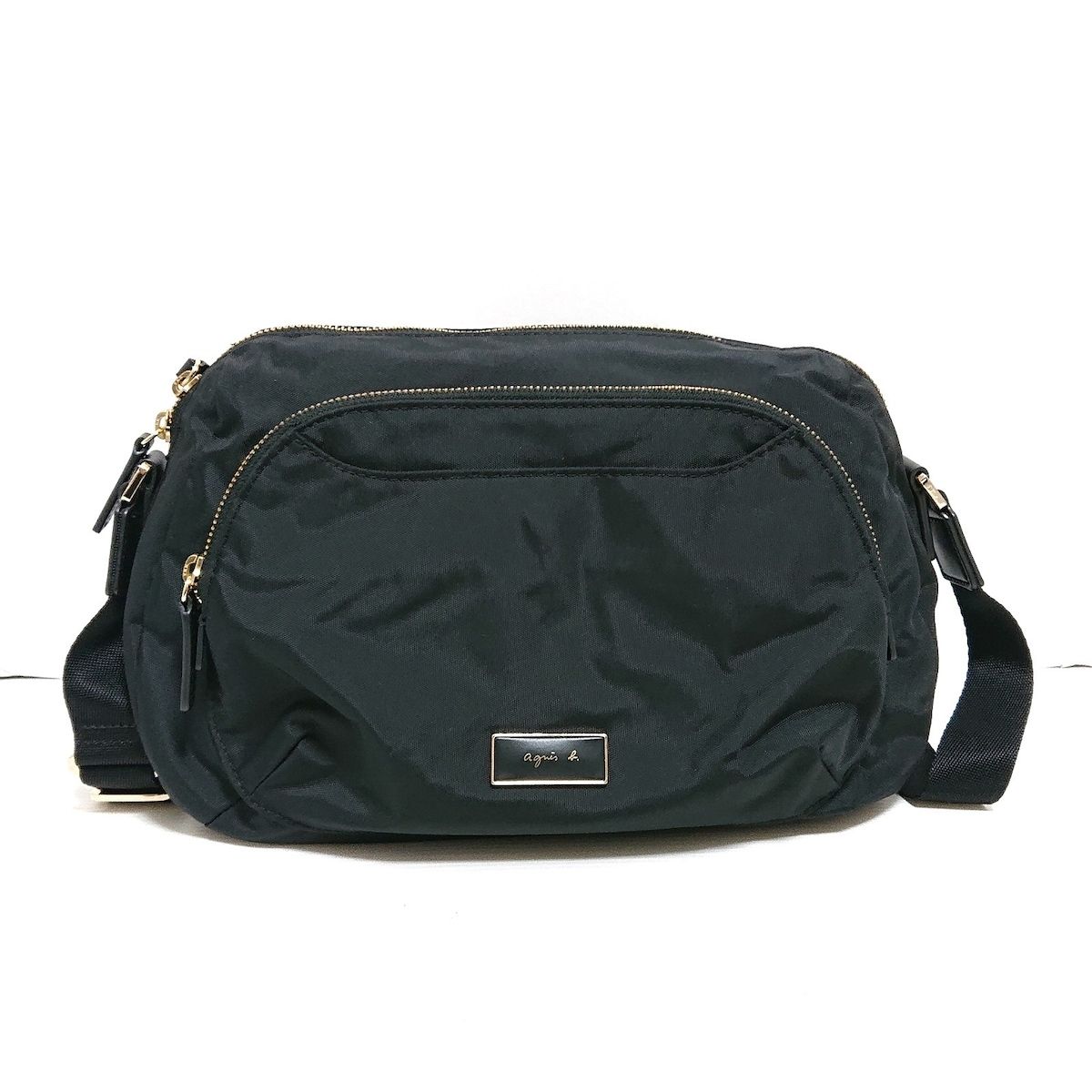 agnes b(アニエスベー) ショルダーバッグ美品 - FT03-04 黒 agnes b(アニエスベー) ショルダーバッグ美品 - FT03-04 黒