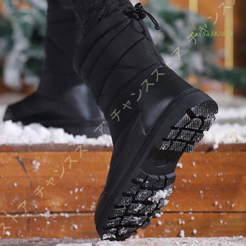スノーシューズ スノーブーツ メンズ レディース 防水 雪靴 裏起毛 裏ボア スキーブーツ 防寒靴 無地 ショートブーツ ウィンターブーツ 防寒 撥水  滑り止め スキーブーツ 綿靴 冬靴 雪靴 防水 防滑 裏起毛 防寒ブーツ 登山靴 耐磨耗 男性用スニーカ冬用ブーツ 軽量 秋冬 ... ウィンターブーツ メンズ 防寒 冬 雪靴 スノーシューズ 防水 裏起毛 滑り止め