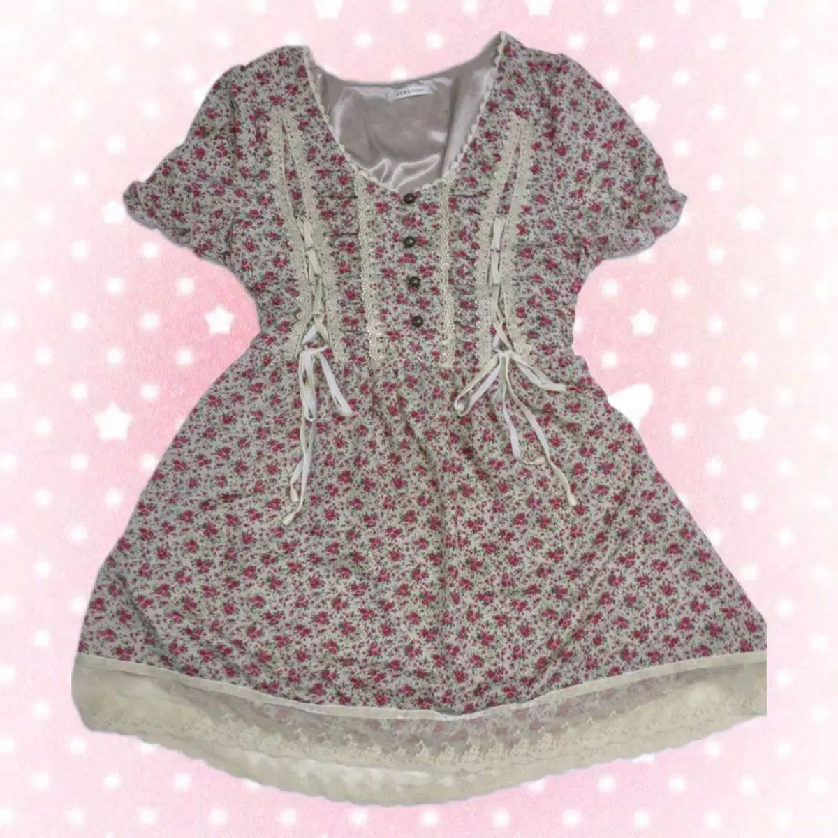 Axes femme アクシーズファム レース フローラル ワンピース モリガールジャパンビンテージピザレストローズ
