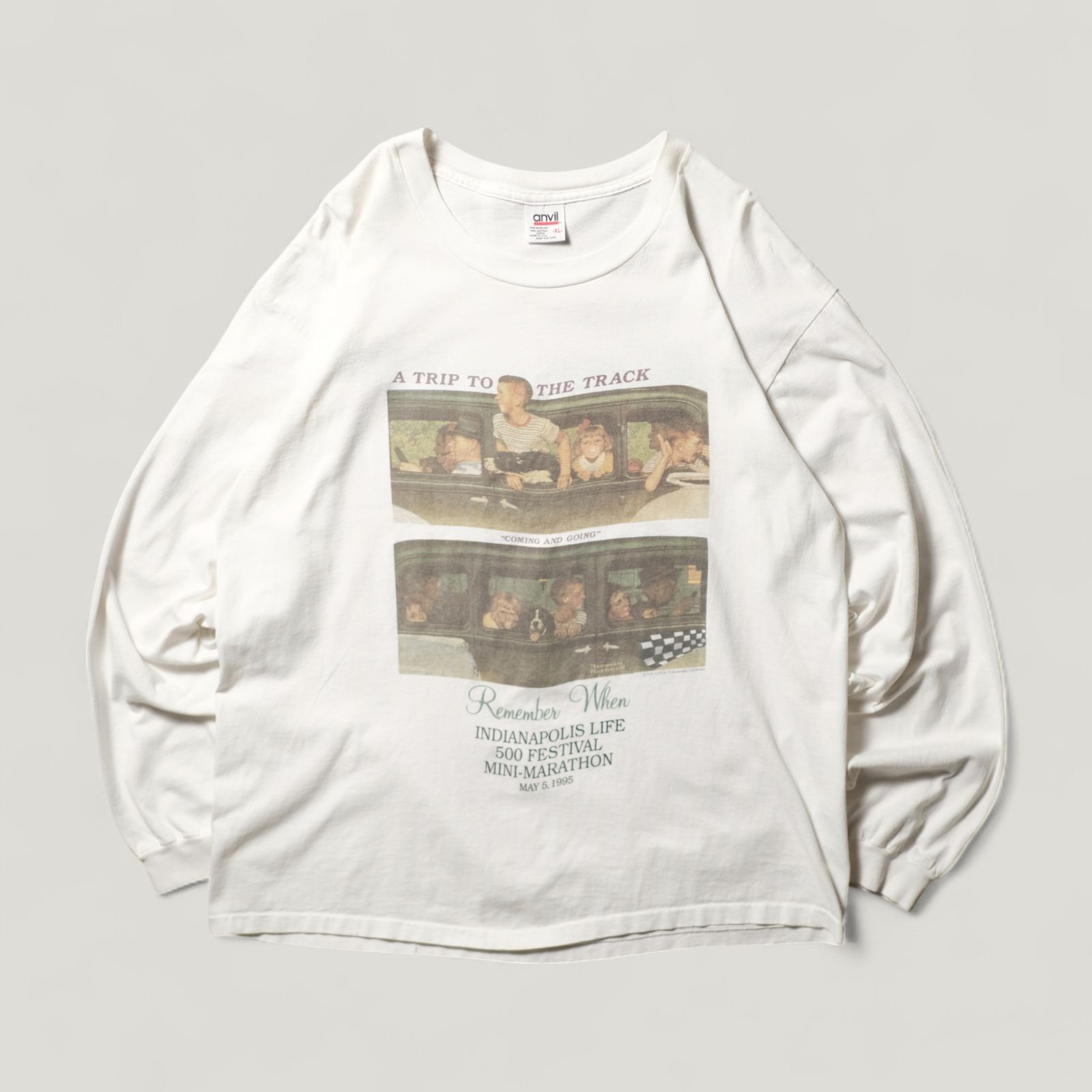 90s USA製 anvil ノーマンロックウェル アート ロングTシャツ L