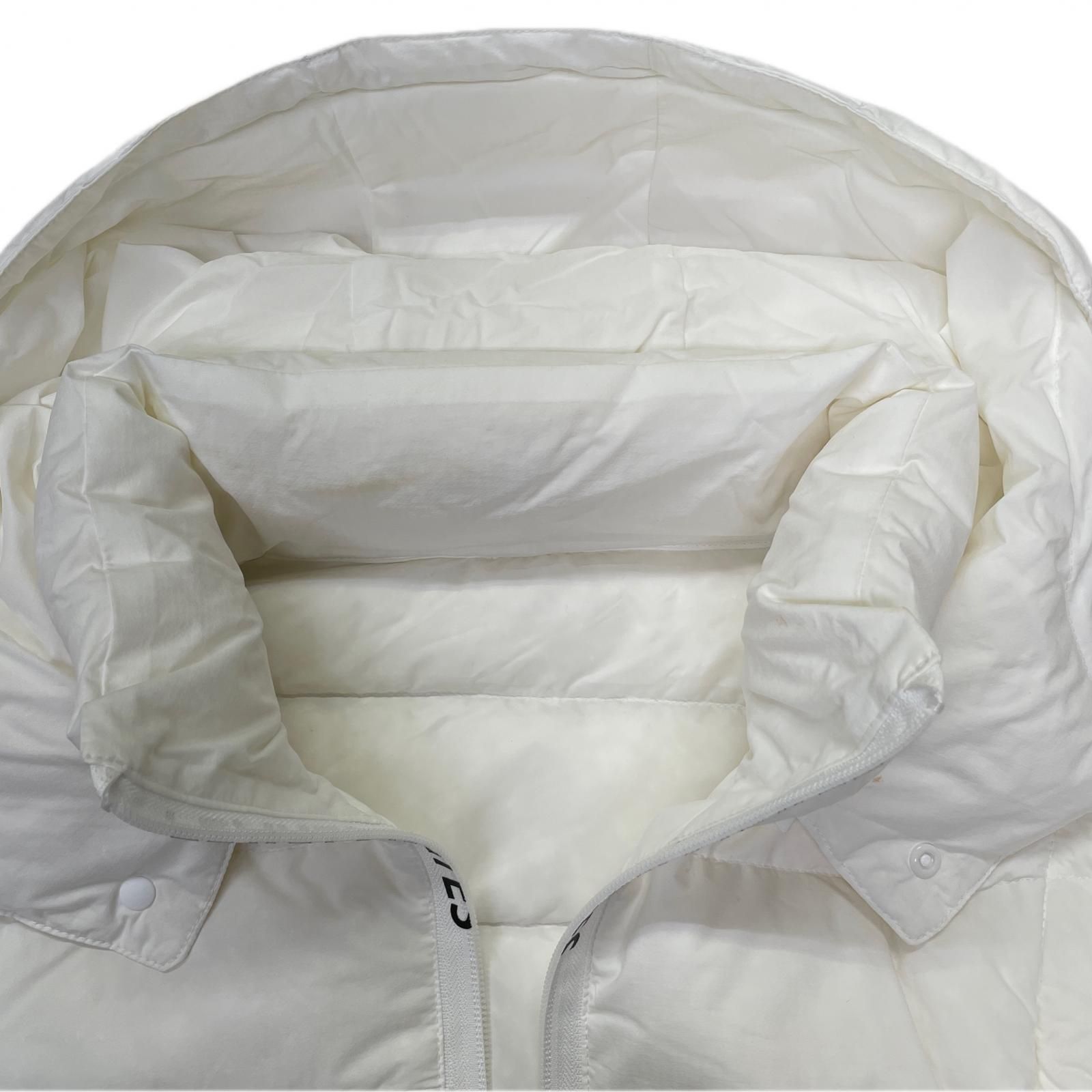 人気の メンズ パーリーゲイツ PEARLY GATES ダウンジャケット 4 M 白 ホワイト ダブルジップ 防風 保温 巾着付き