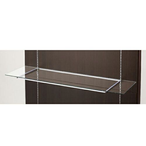 10R ガラス棚セットW120cm オーバーハングタイプ ガラス5mm厚 D30cm 61-36-17-3 