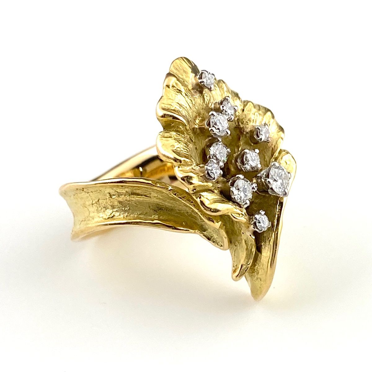 約4.7g K18 18金 750 イエローゴールド Pt900 プラチナ コンビ リング