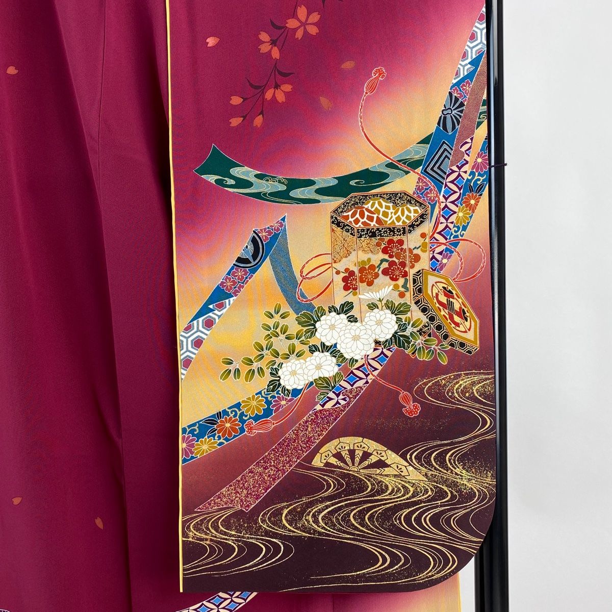 振袖 身丈165cm 裄丈68cm L 袷 袋帯フルセット 花舞季百景 吉野山 貝桶  