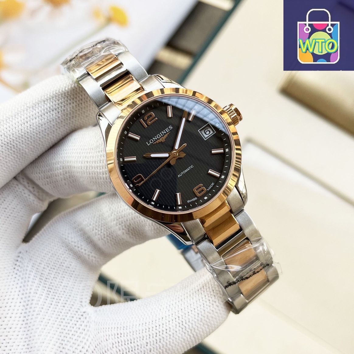 ‼️本日限定‼️ ロンジン コンクエスト メンズ レディース ゴールド レトロ ロンジン\u201cレッドグラデーション\u201dの限定腕時計「コンテクスト