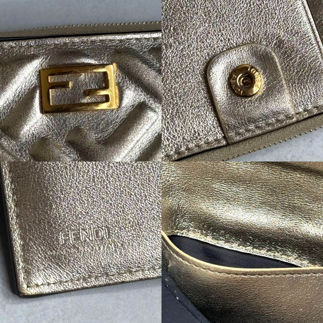 フェンディ 2つ折り財布 8M0447 FFロゴ ブラウン ゴールド金具 FENDI