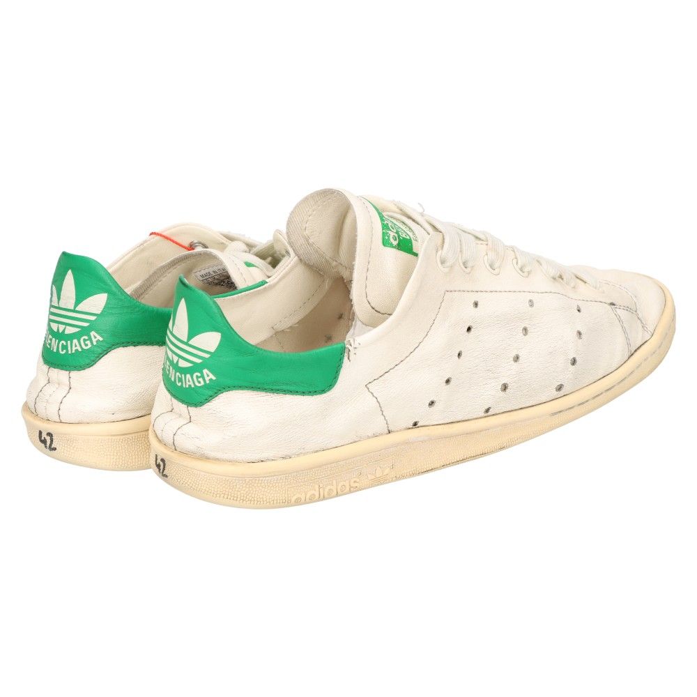 BALENCIAGA (バレンシアガ) 22AW×adidas 721835 STAN SMITH アディダス スタンスミス ヴィンテージ  ダメージ加工 ローカットスニーカー