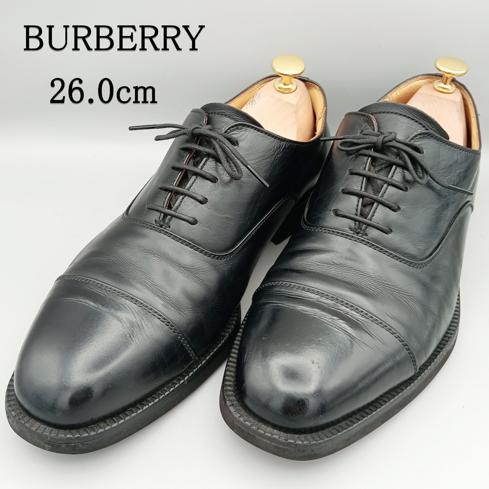 【美品】Burberry バーバリー ストレートチップ 内羽根式 26.0㎝ 美品】Burberrys バーバリー ストレートチップ 内羽根式 26.0