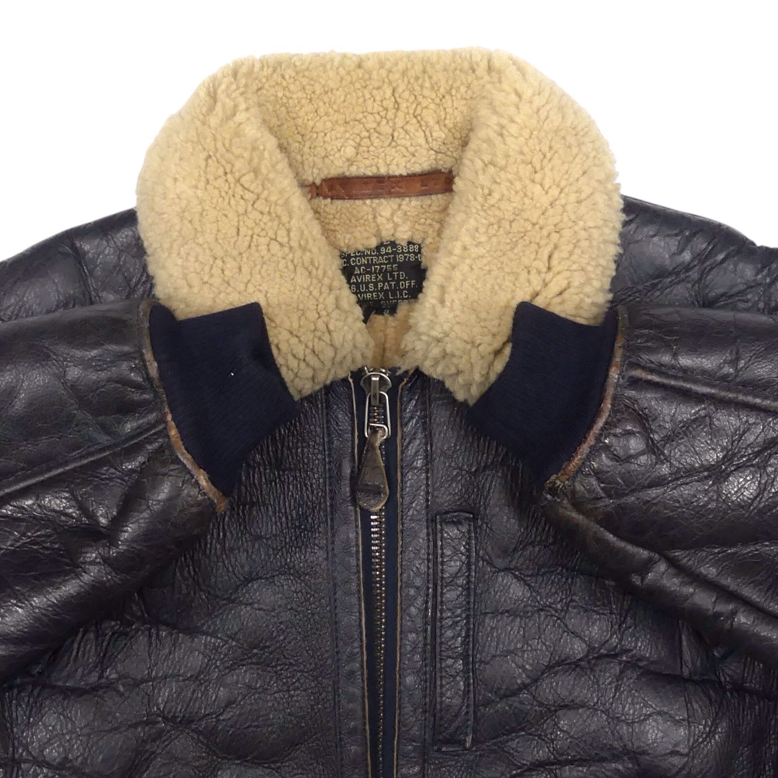 アメリカ製 AVIREX フライトジャケット B-15 アヴィレックス USA製 S  