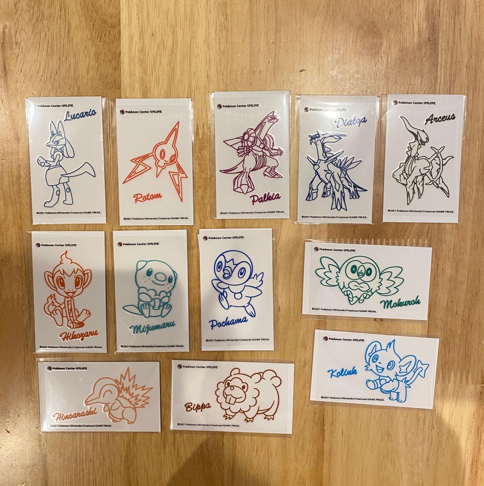 ポケモンセンターオンライン非売品転写ステッカー未開封5種 非売品】ポケモンセンターオンライン 転写ステッカー 12枚セット