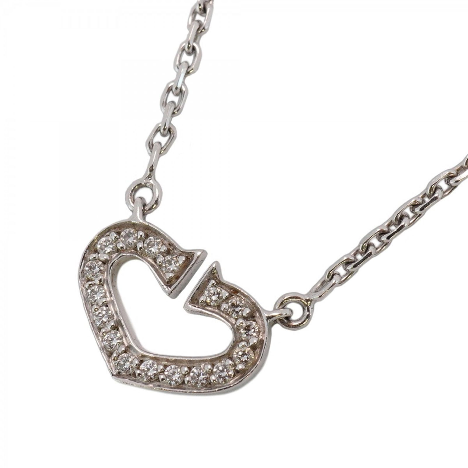 カルティエ(Cartier) カルティエ ネックレス Cハート 18KWG