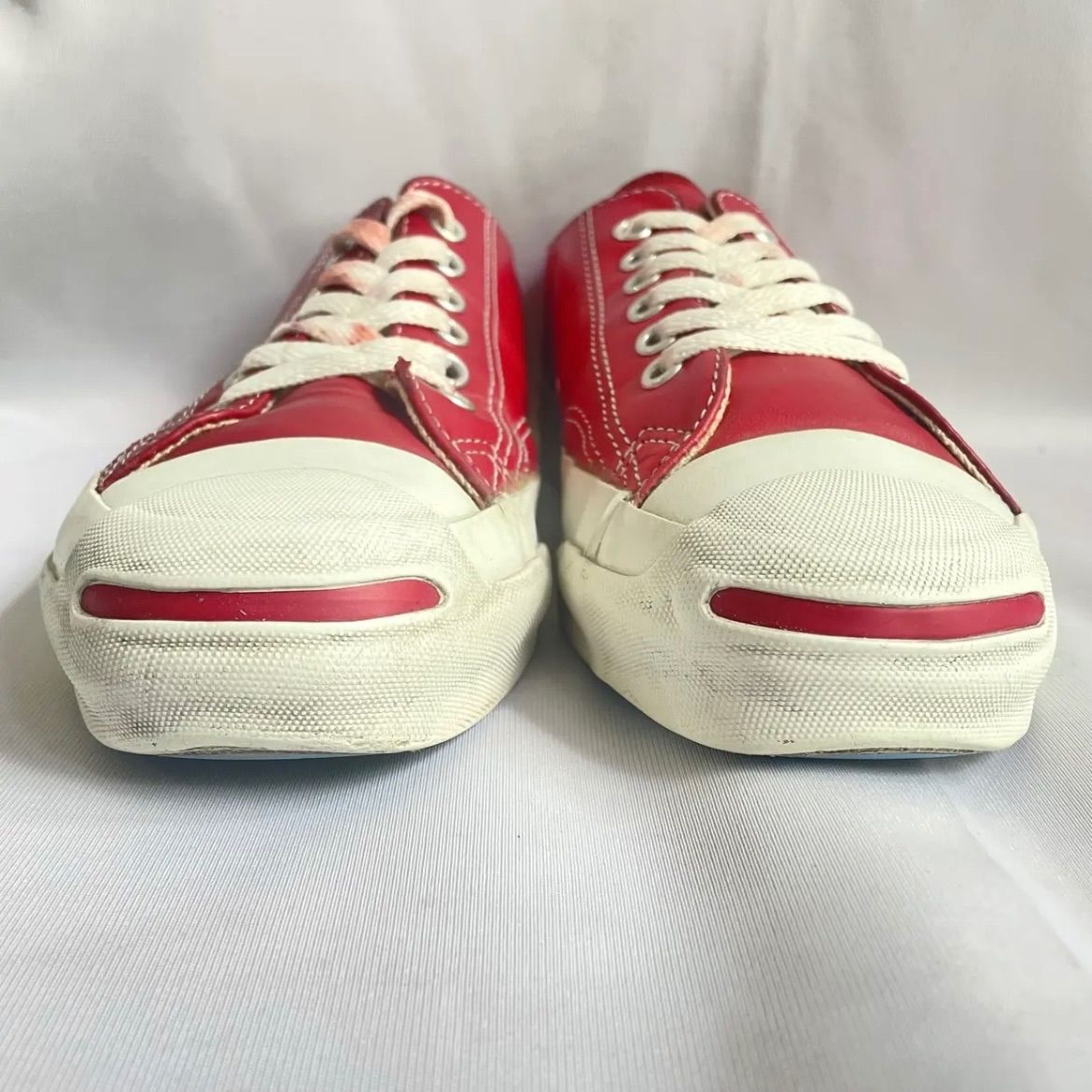 90s USA CONVERSE jack purcell 赤レザー 23cm - &Dorothy - メルカリ