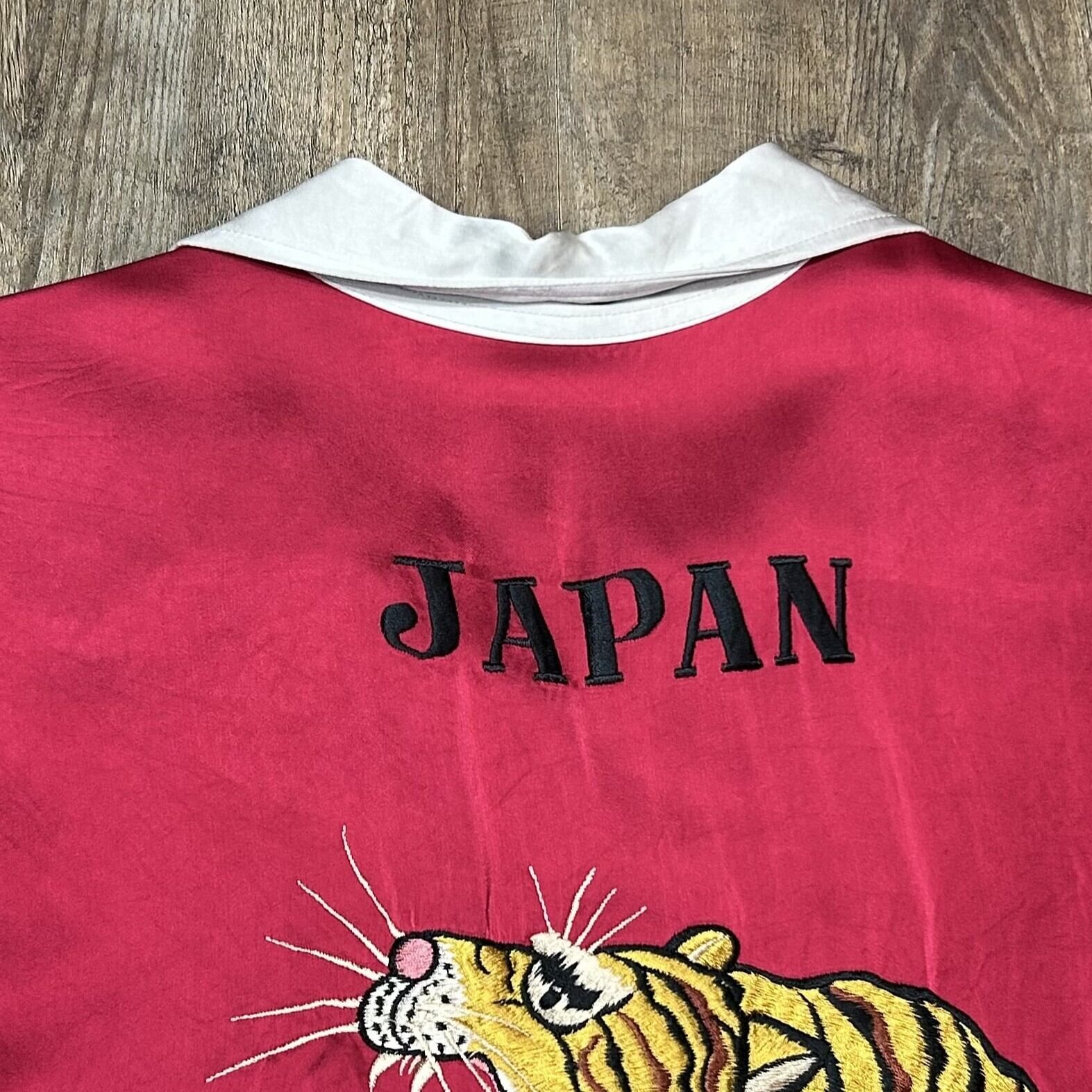 港商 & CO. テーラー東洋 半袖 スカジャン刺繍 レーヨン シャツ