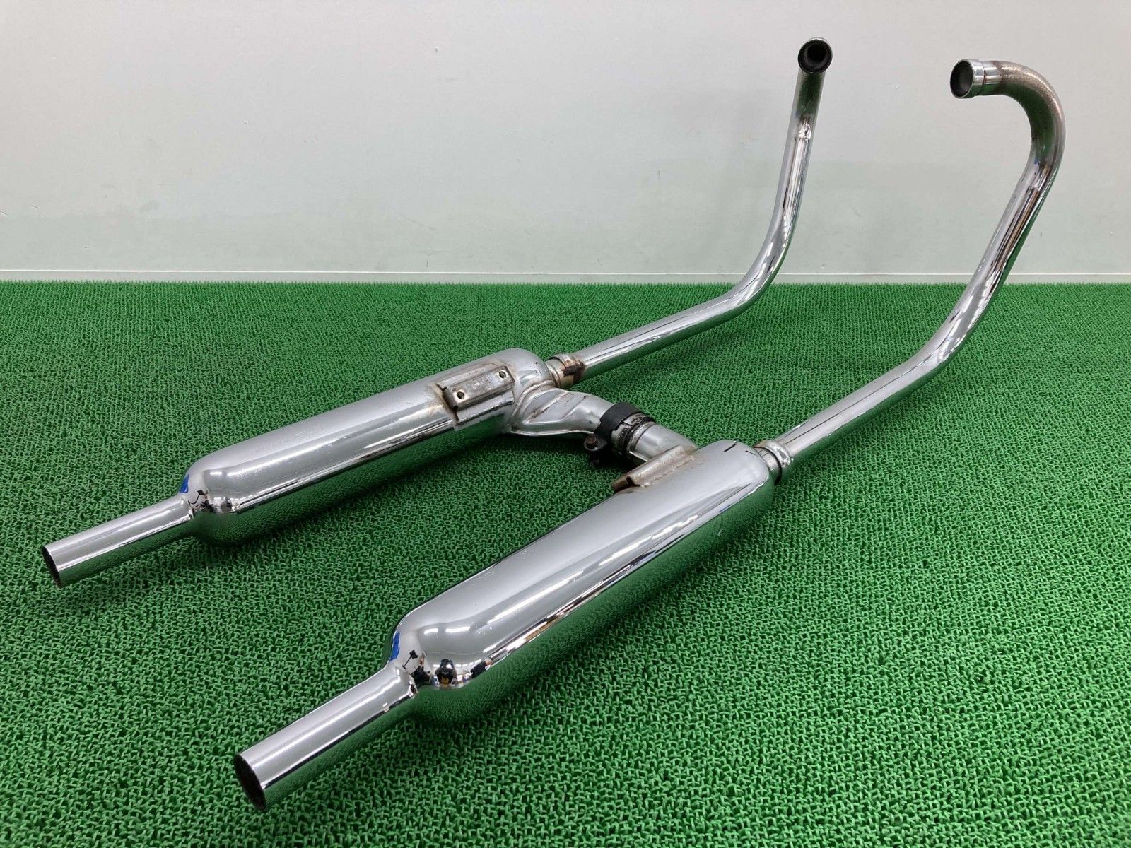W400 マフラー K504 カワサキ 純正 バイク 部品 EJ400A ダブヨン 機能的問題無し 品薄 品 車検 Genuine Tn
