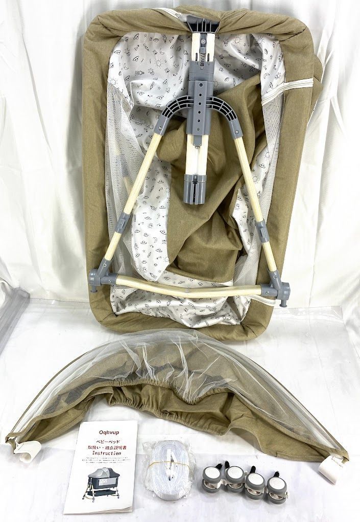 【美品】 Oqhvup ベビーベッド K1018 1023ML003 0120241021100260