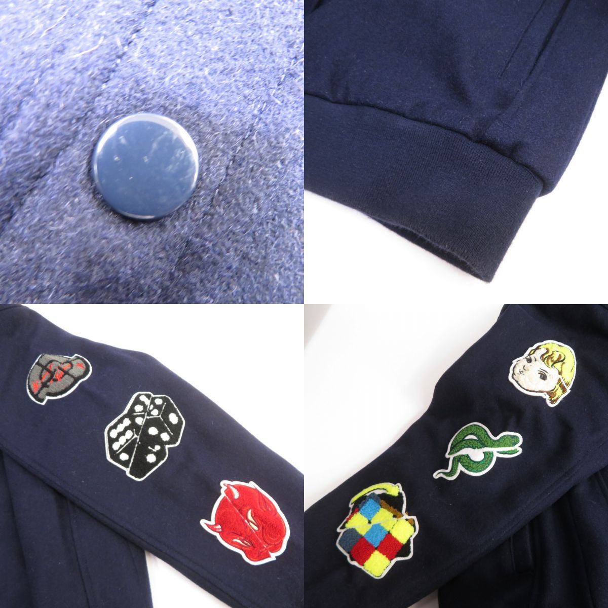 SALUTE サルーテ スタジャン Sサイズ ネイビー ※中古 - メルカリ