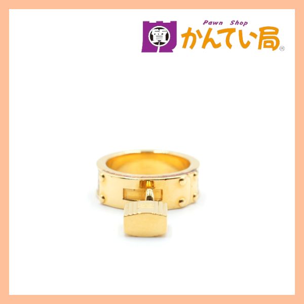 Hermes エルメス ケリー カデナモチーフ スカーフリング ゴールド GP アクセサリー