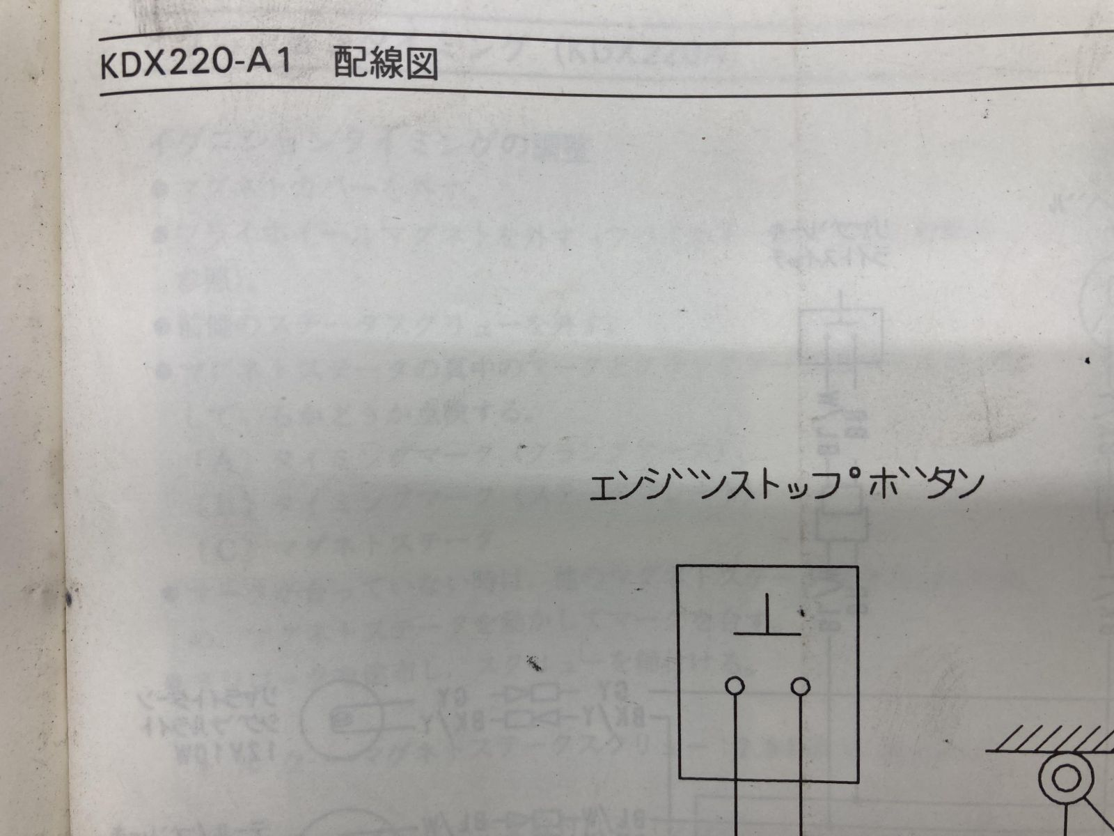KDX220SR KDX220R サービスマニュアル 1版 配線図 カワサキ 正規 中古