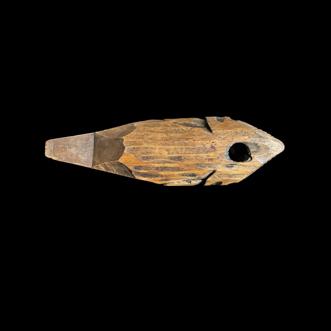 民芸品　木彫　魚　囲炉裏　自在鉤 Amazon.co.jp: 木彫囲炉裏自在鉤魚横木魚木古民家昭和レトロ