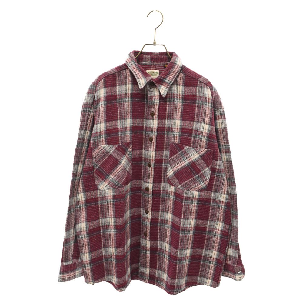VINTAGE (ヴィンテージ) 90s ホンジュラス製 FIVEBROTHERS コットンネルシャツ レッド/ホワイト