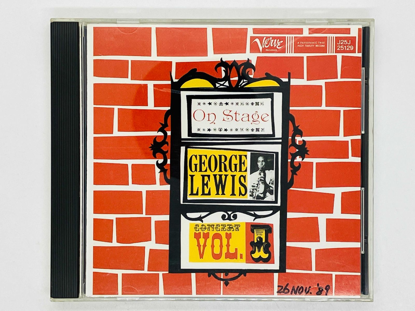 CD GEORGE LEWIS STAGE VOL.1 / ジョージ・ルイス / 書込みあり J25J 