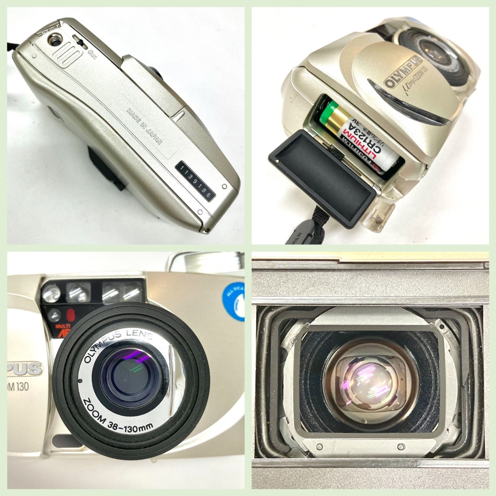 動作品 μ[mju:] ZOOM 130 コンパクトフィルムカメラ ゴールド Yahoo!オークション -「olympus μ zoom 130」の落札相場・落札価格