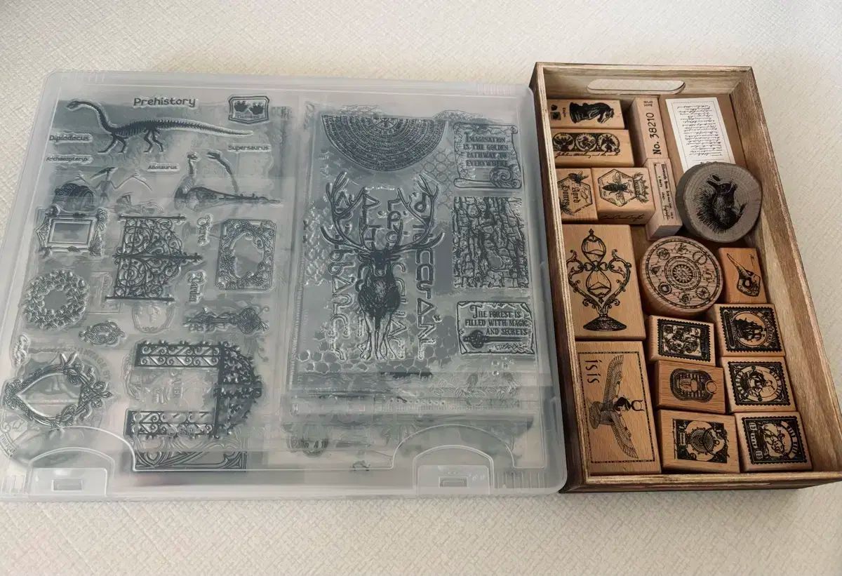 CoraCreaCrafts スタンプ ビンテージスタンプ タクスタンプ