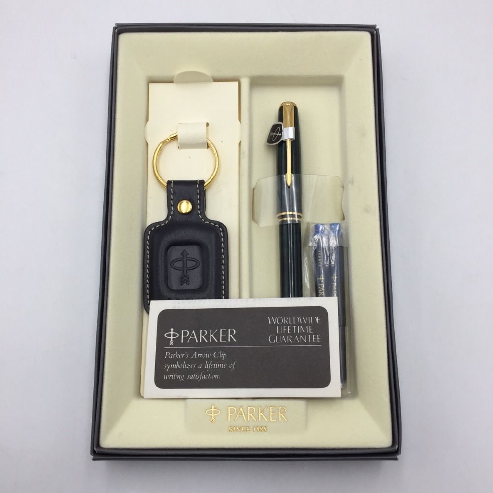 PARKER SONNET 万年筆 F インク2本セット マーブルグリーン 美品 