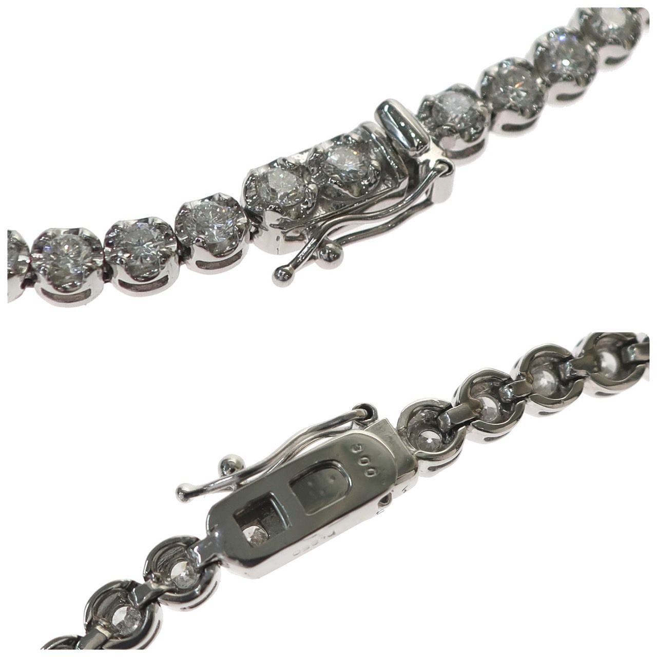 新品同様】テニスブレスレット Pt850 プラチナ ダイヤモンド 3.00ct  