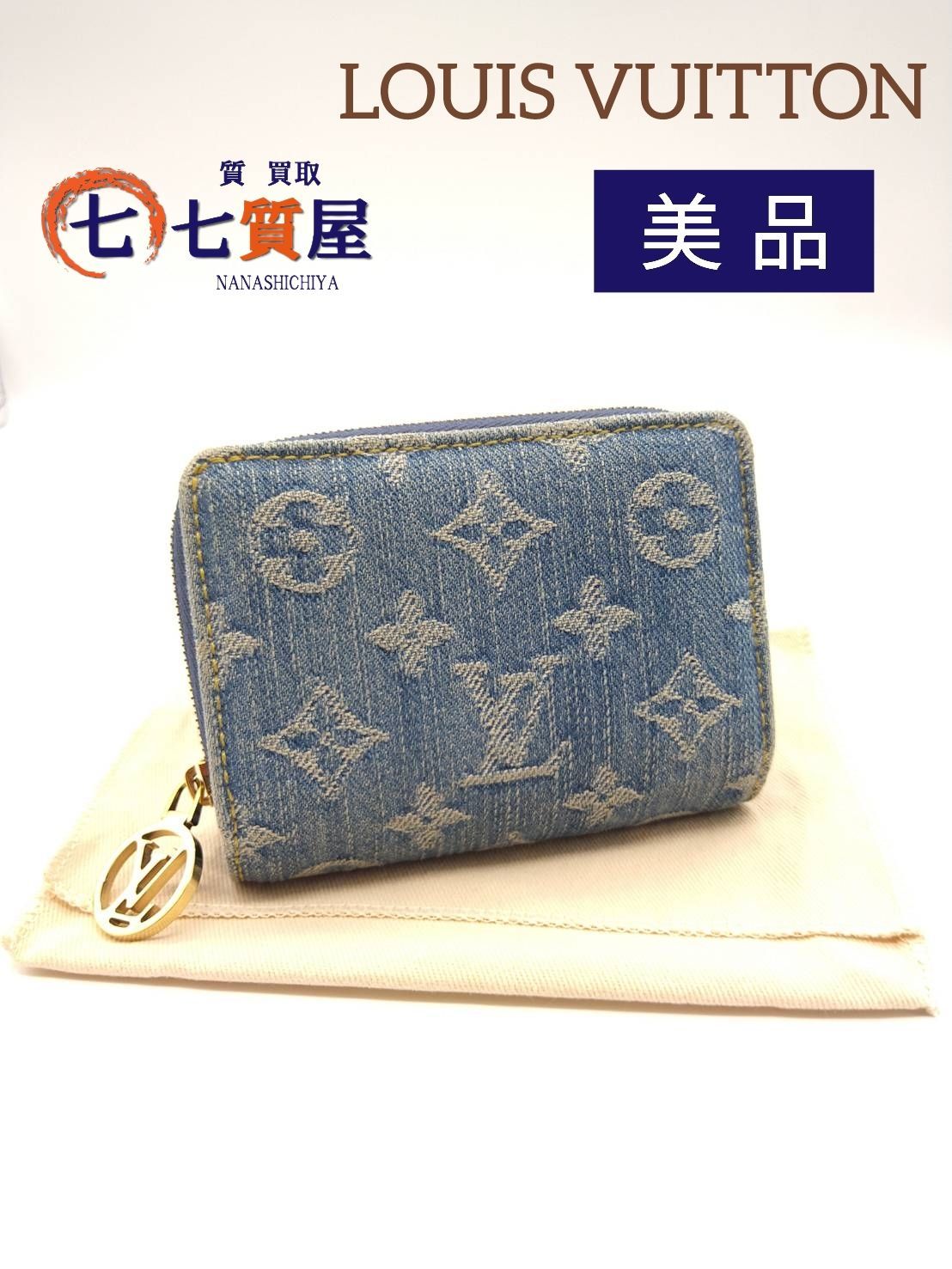 LOUIS VUITTON ルイヴィトン モノグラム ブルーデニム×ゴールド金具 LV リミックス ポルトフォイユ ルー 2つ折り財布 RFID 済み M83160